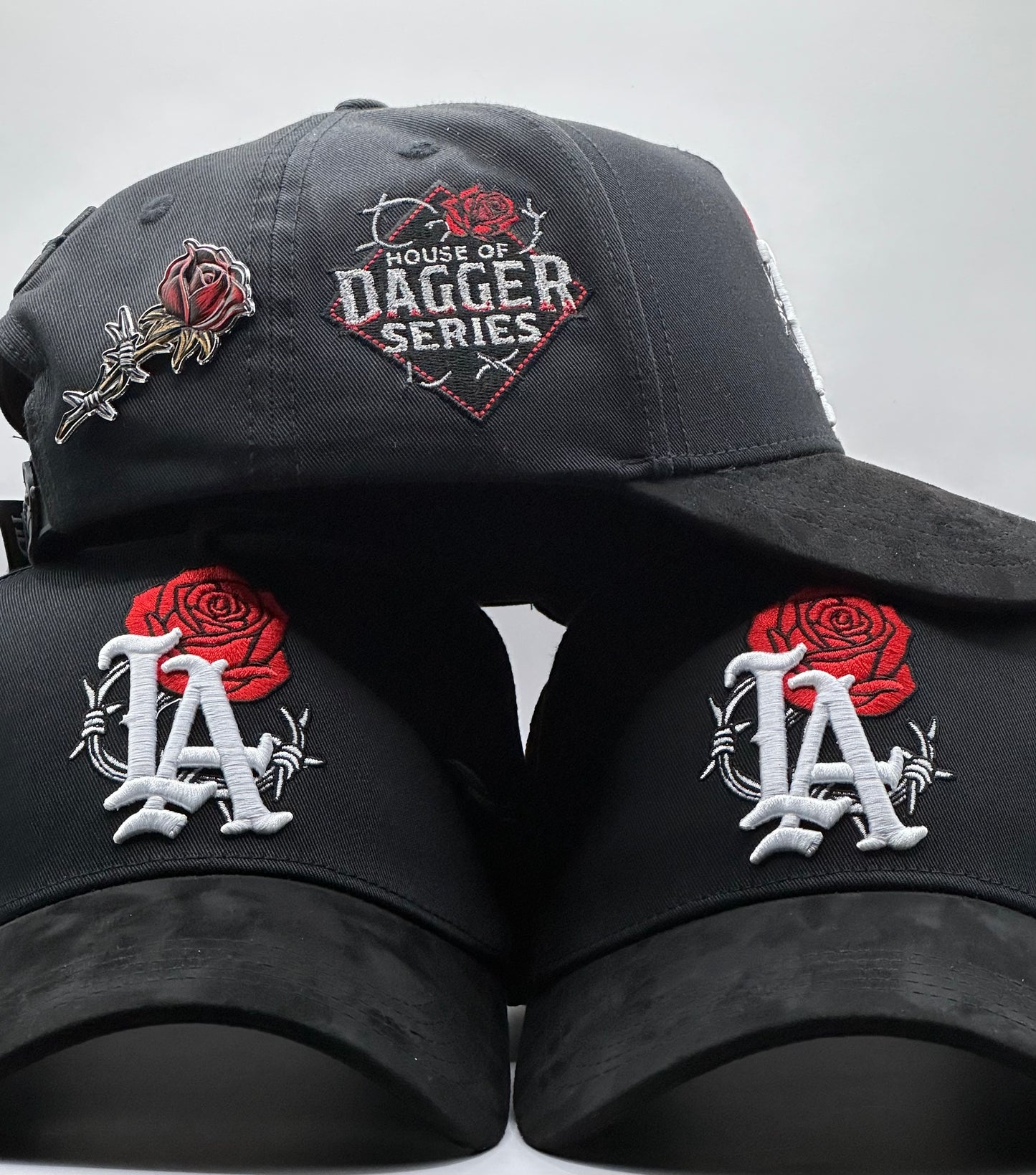 LA Barbed Rose snapback hat by HDagger – streetwear embroidery