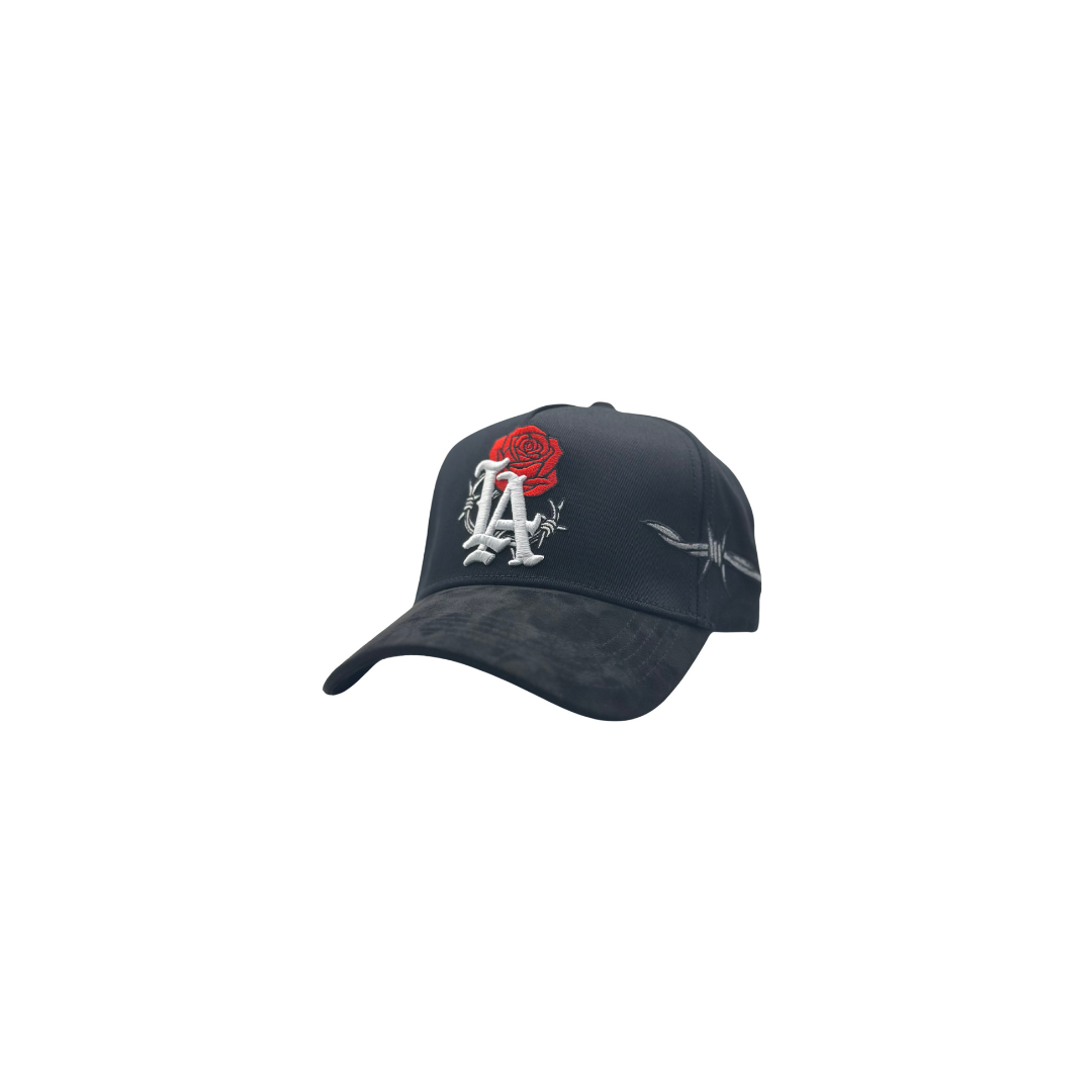 LA Barbed Rose snapback hat by HDagger – streetwear embroidery